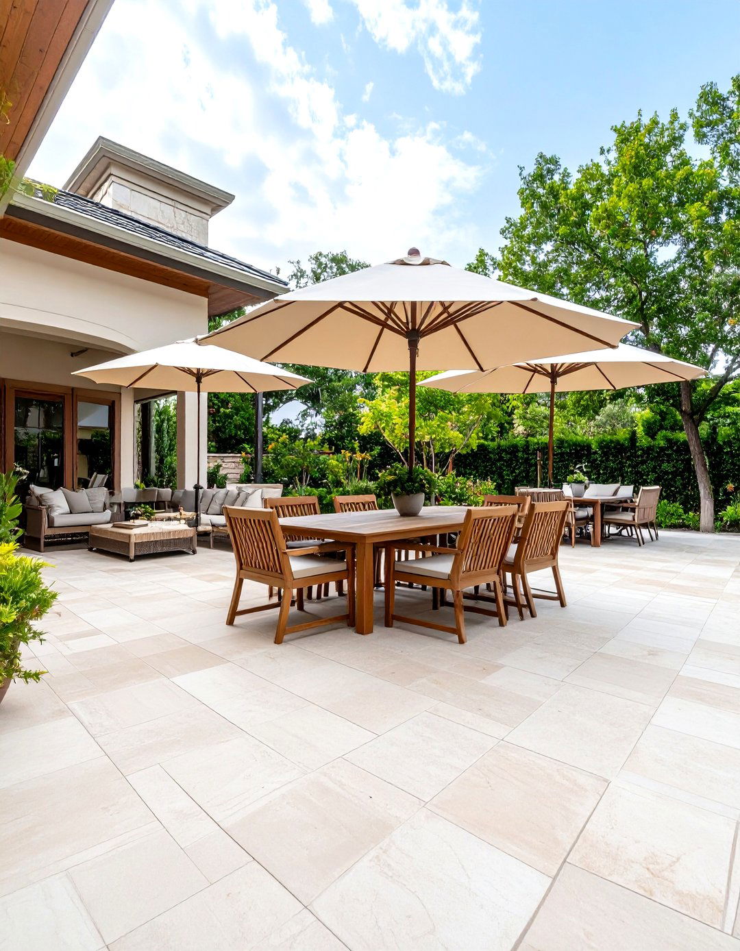 Limestone Tile Patio Floor - 30 patio floor ideas