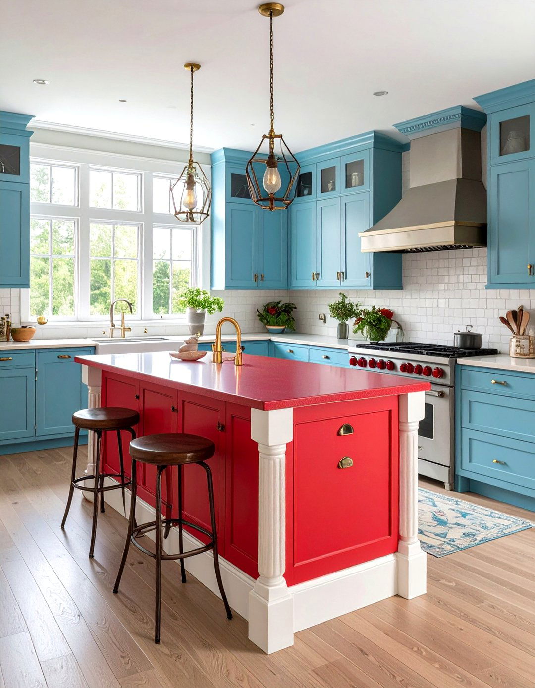 Linoleum Topped Kitchen Island - 30 retro kitchen ideas