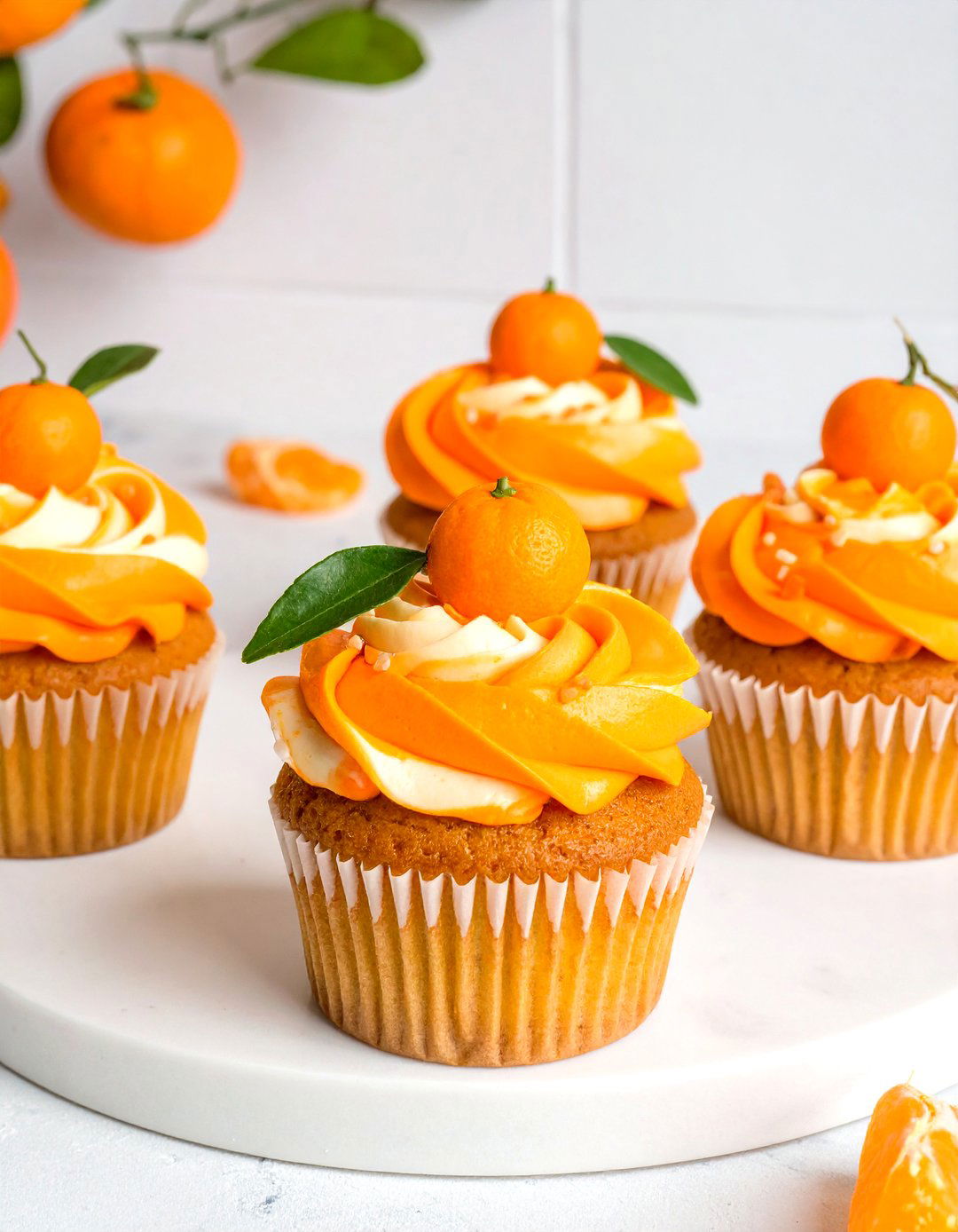 Little Cutie Clementine Cupcakes - 30 baby shower cupcake ideas