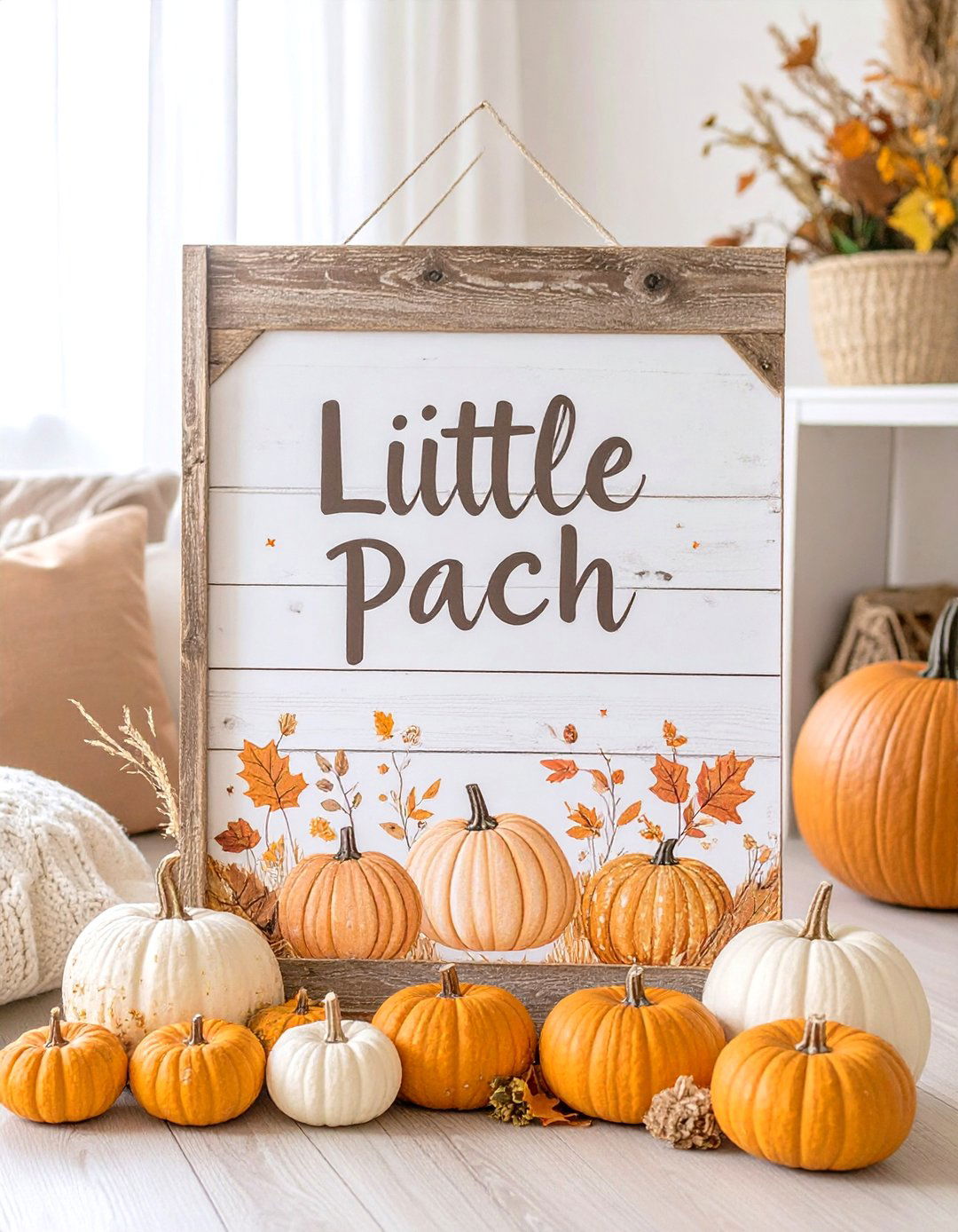 Little Pumpkin Patch Sign - 30 baby shower sign ideas