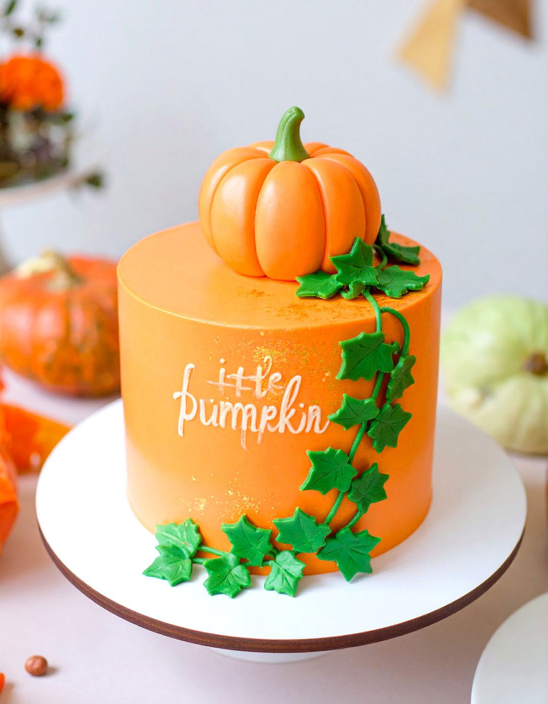 Little Pumpkin Themed Shower Cake - 30 baby shower cake ideas