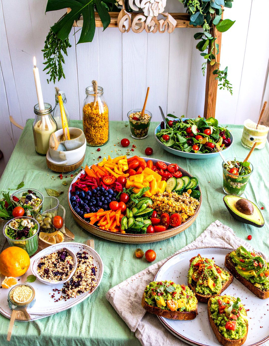 Little Sprout Vegetarian Spread - 30 baby shower food ideas girl