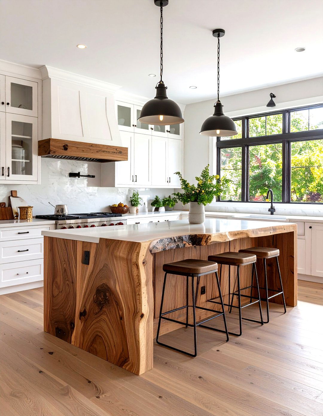 Live Edge Wood Counter - 30 kitchen counter ideas