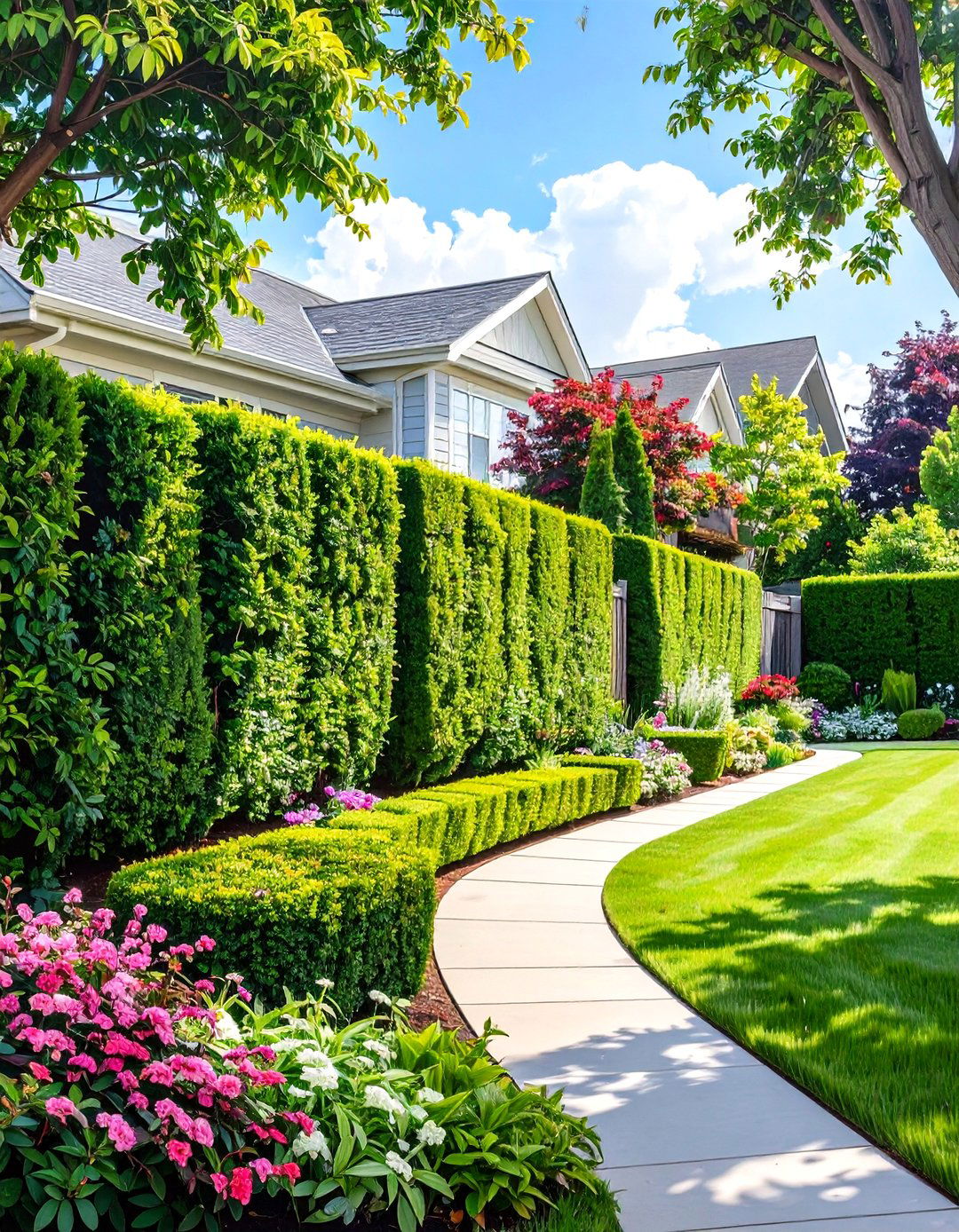 Living Fence with Hedges - 30 small front yard fence ideas