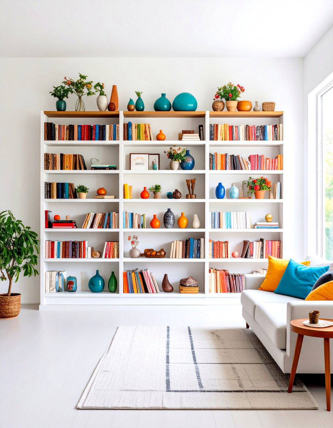 Living Room Bookcase Wall - 30 living room wall decor ideas modern