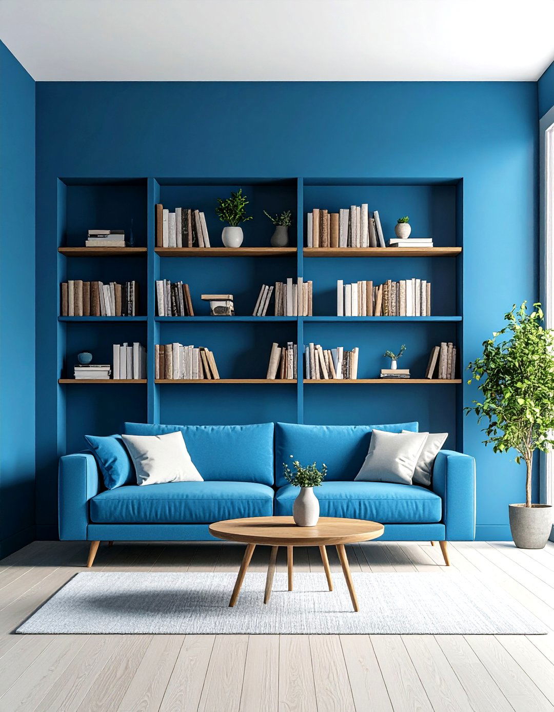 Living Room Bookshelves in an Alcove or Nook - 30 living room bookshelf ideas