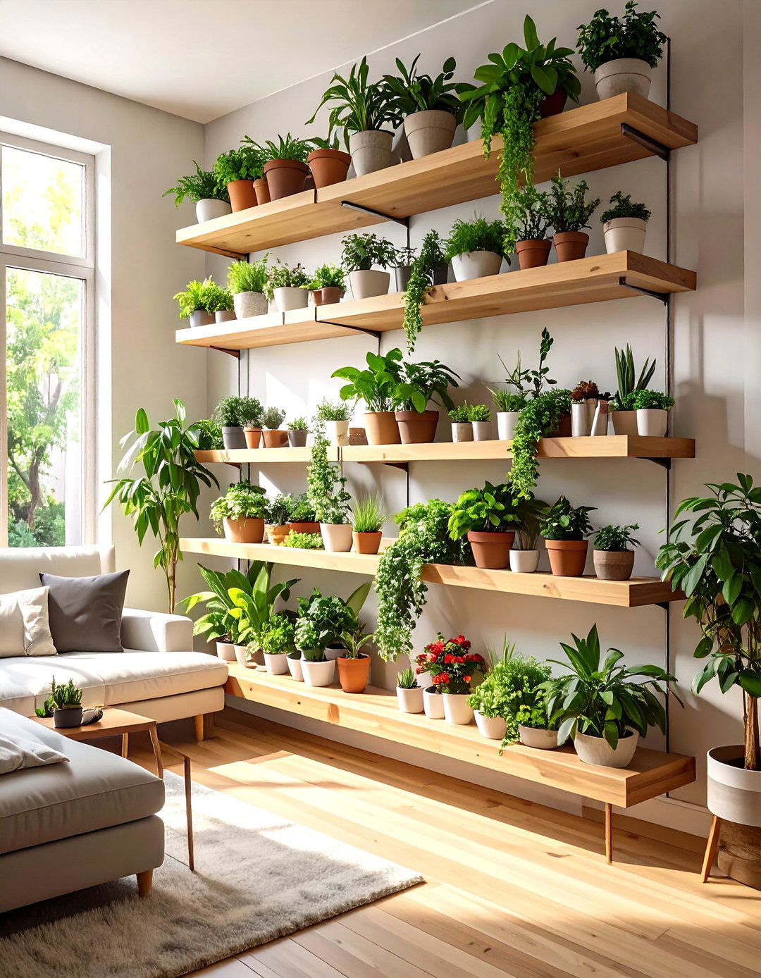 Living Room Corner Floating Shelves - 30 floating shelves ideas living room