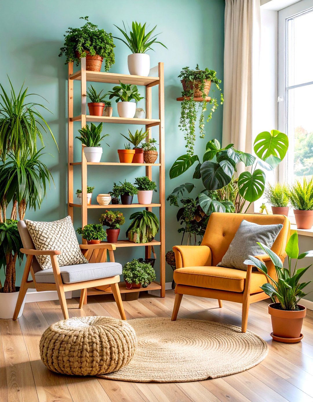 Living Room Corner Plant Nook - 30 living room indoor plants decoration ideas