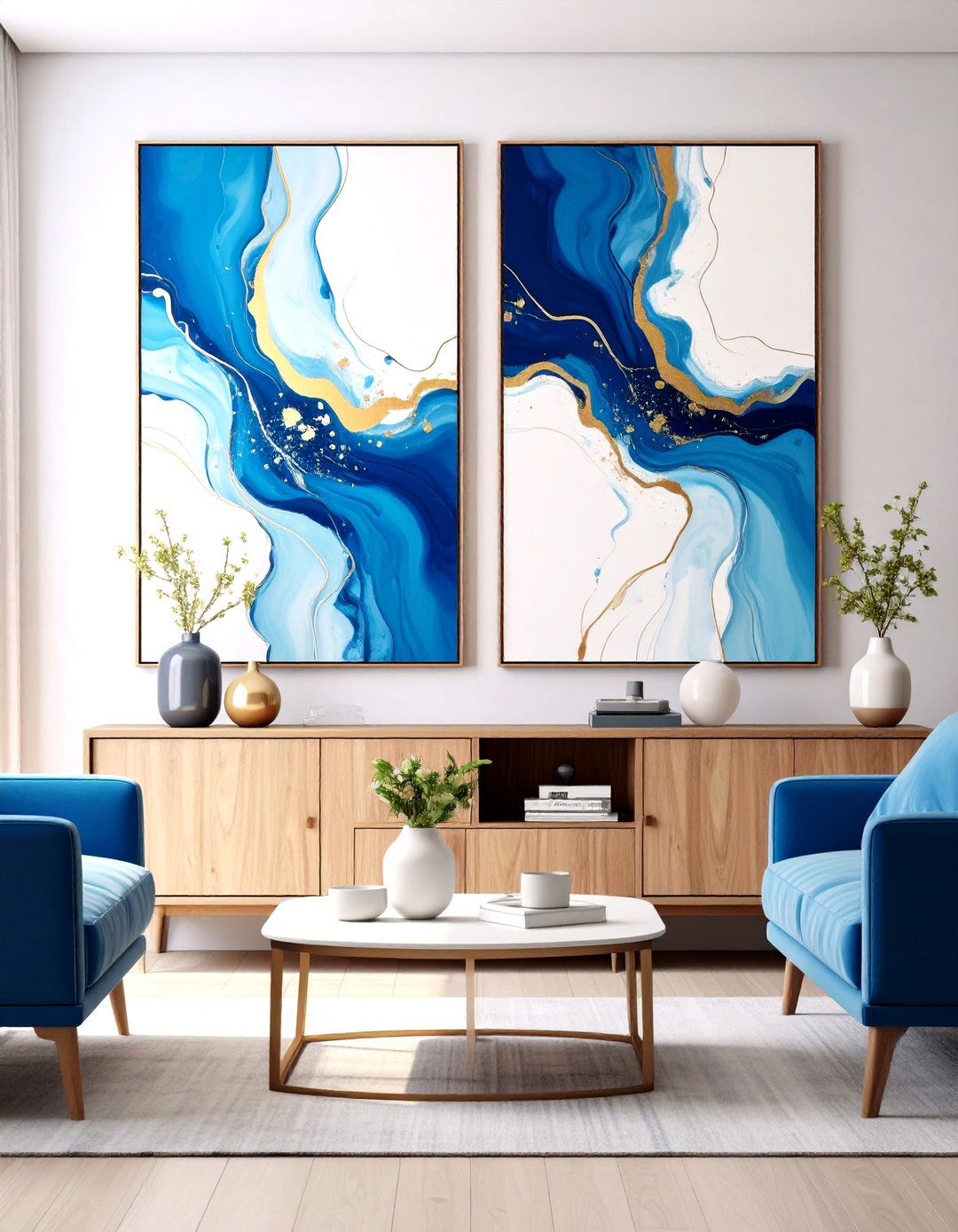 Living Room Diptych Art - 30 living room large wall decor ideas