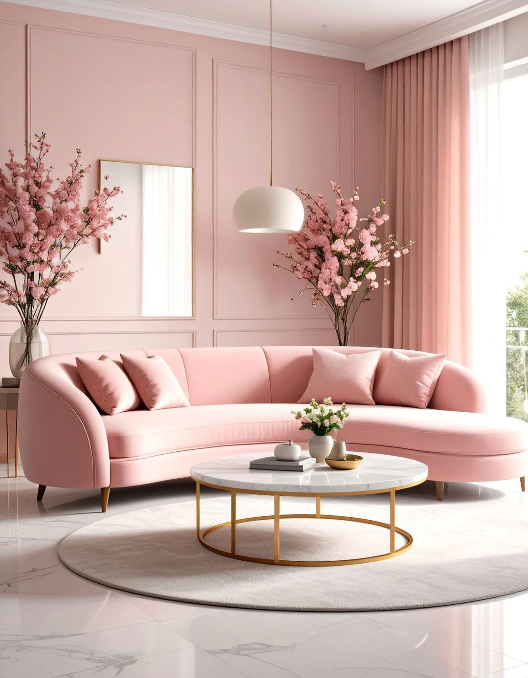 Living Room Featuring Curved Furniture - 30 popular living room ideas