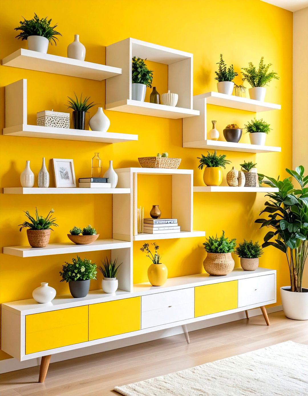 Living Room Floating Box Shelves - 30 living room wall shelf decor ideas
