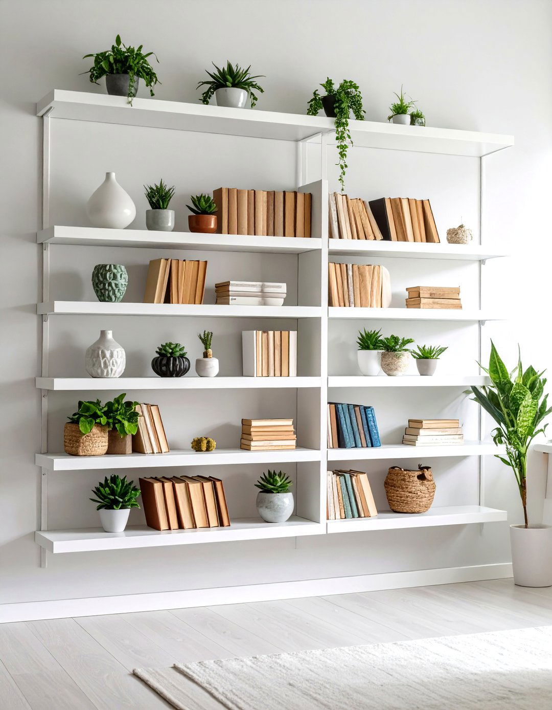 Living Room Floating Shelves - 30 living room large wall decor ideas