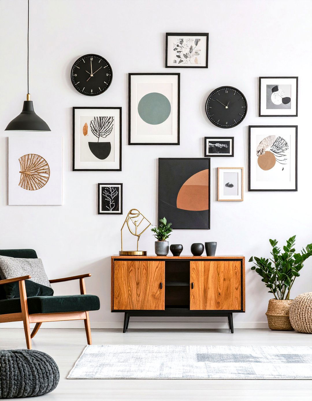 Living Room Gallery Wall - 30 living room wall decor ideas modern