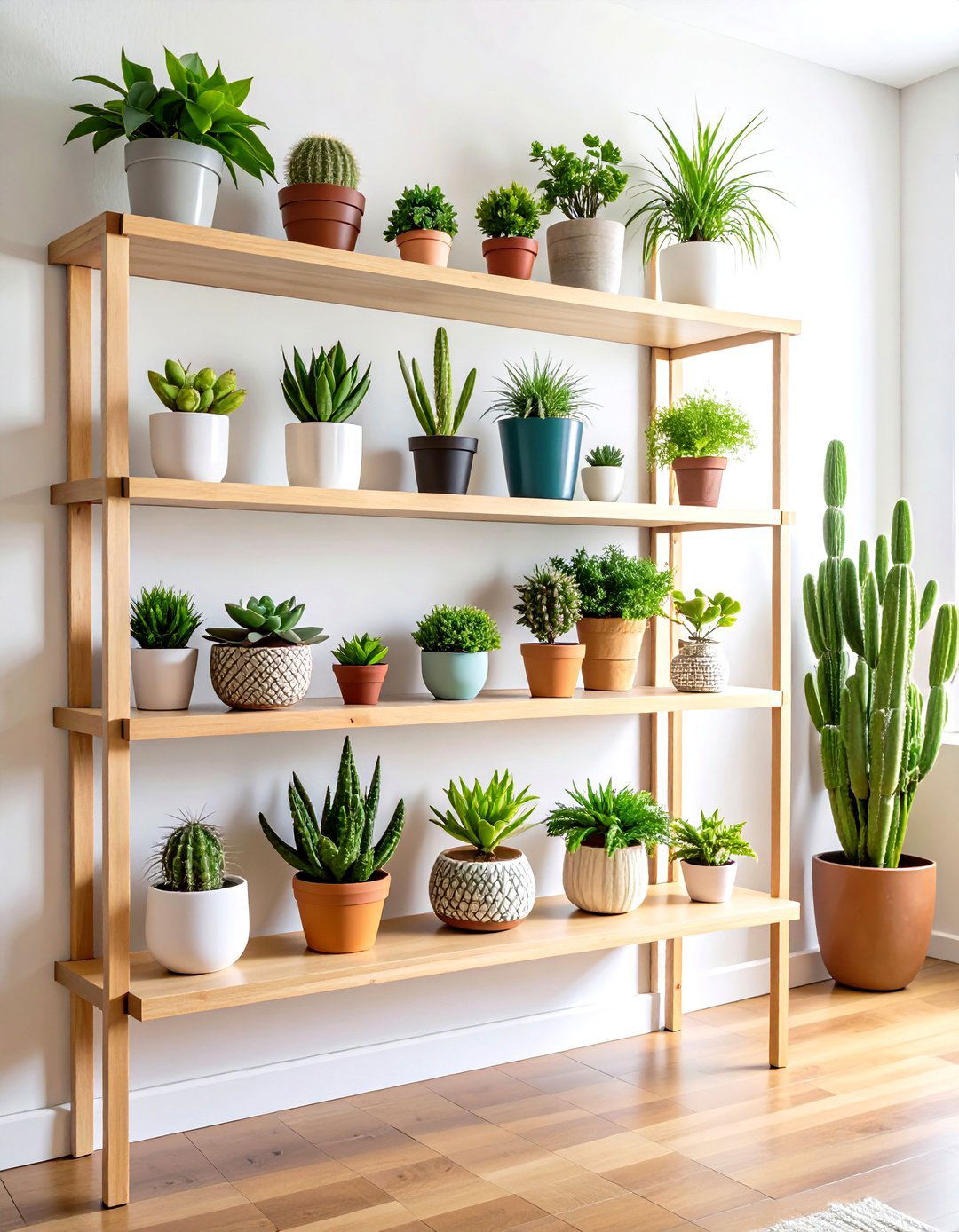 Living Room Hanging Plant Canopy - 30 living room indoor plants decoration ideas
