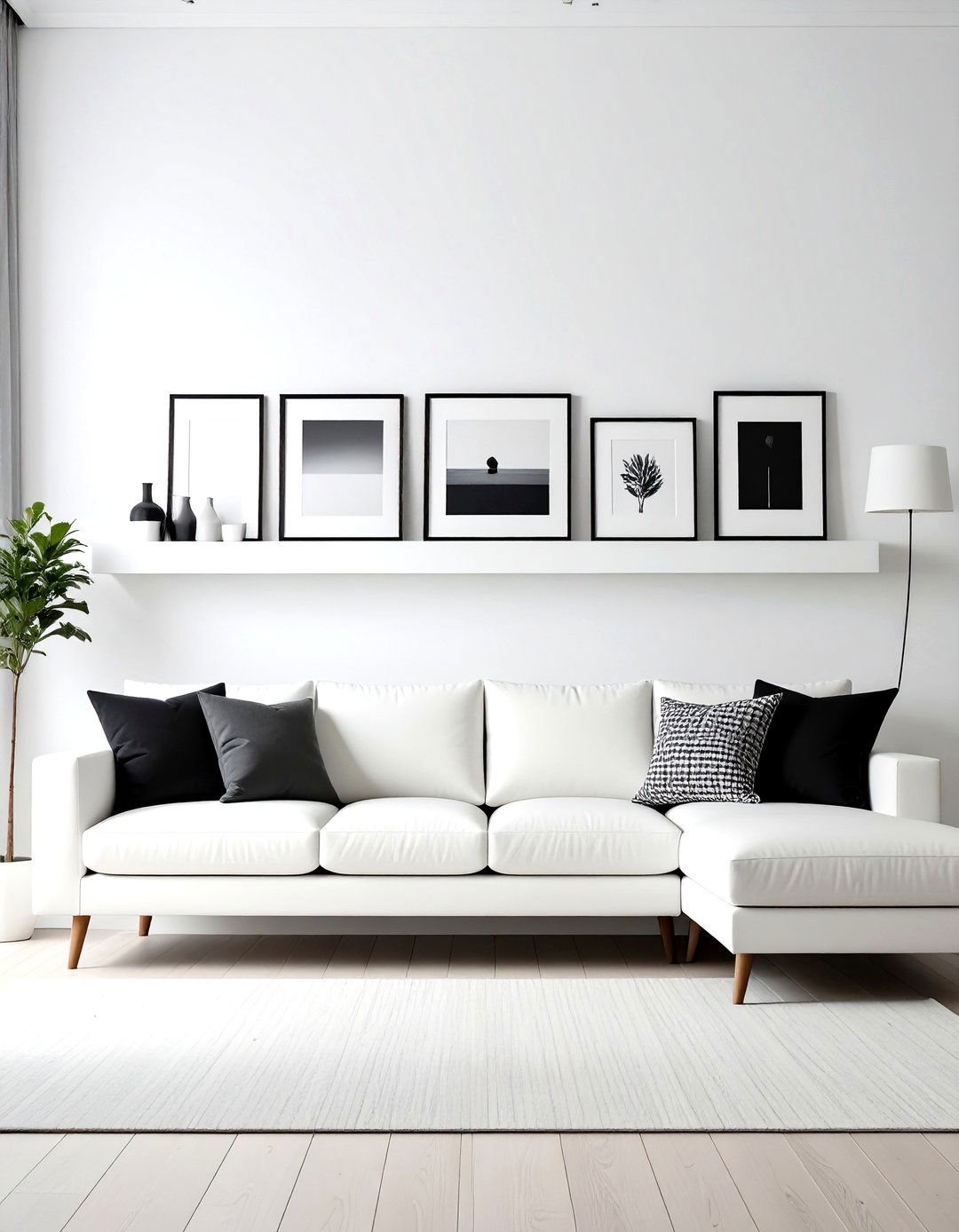 Living Room Minimalist Ledge - 30 living room large wall decor ideas