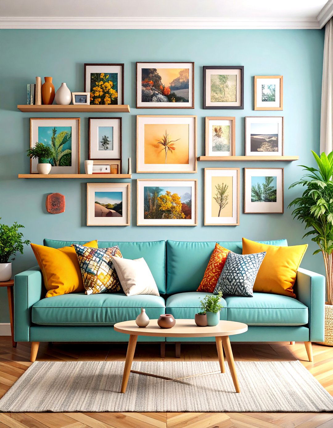 Living Room Picture Ledge Gallery - 30 living room wall shelf decor ideas
