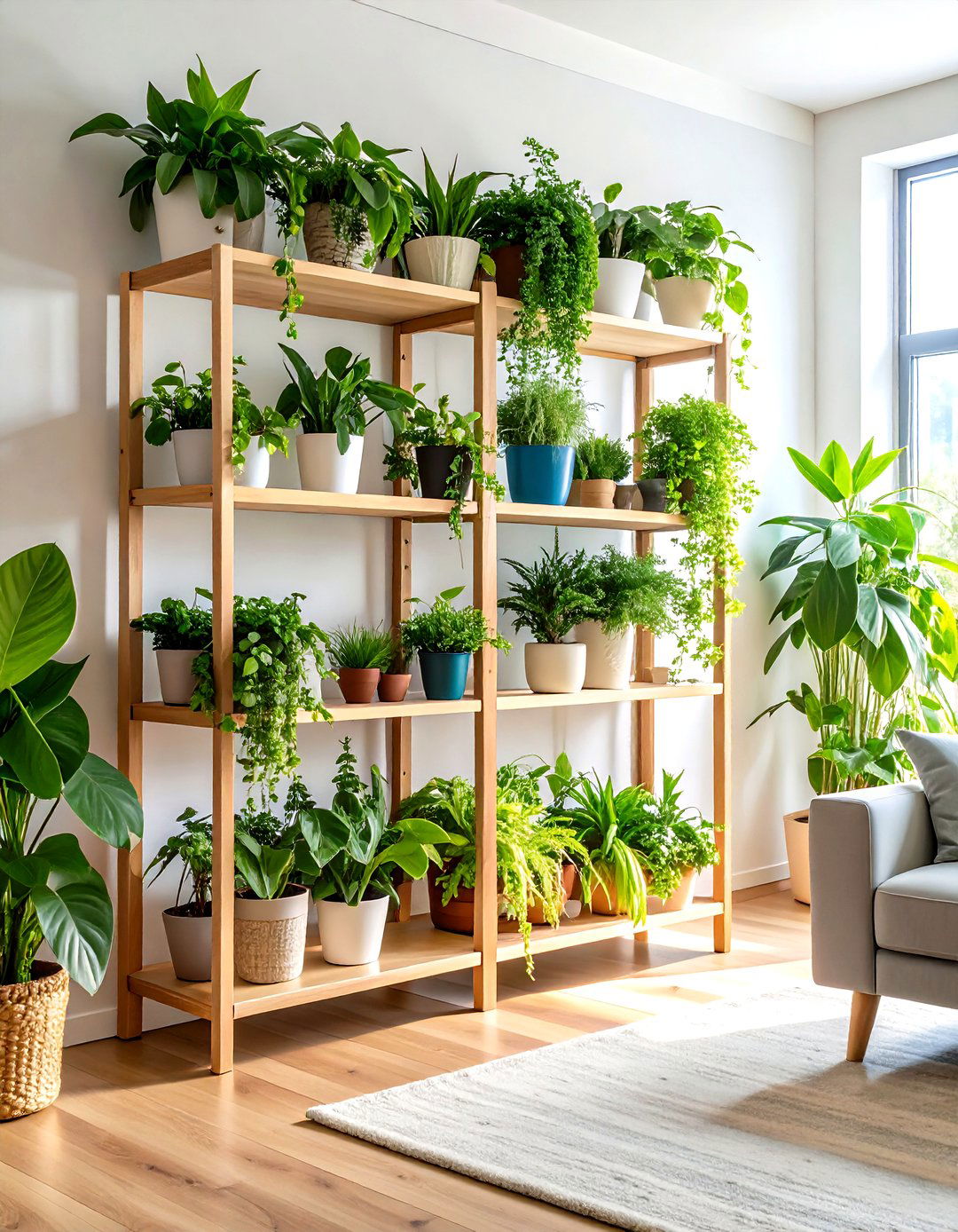 Living Room Plant Wall Divider - 30 living room indoor plants decoration ideas