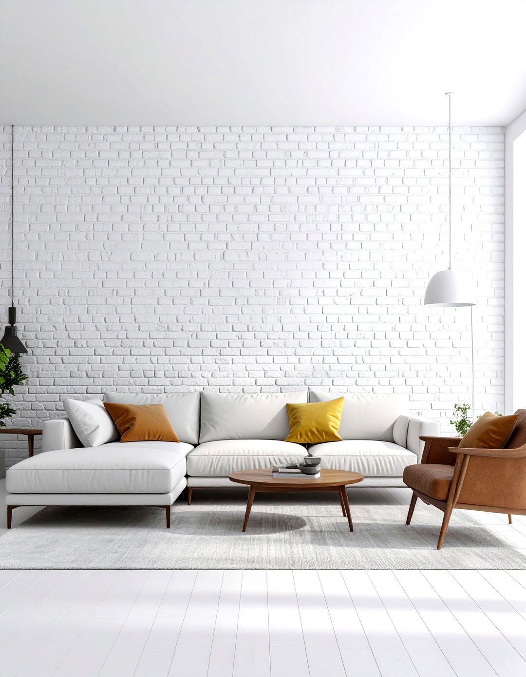 Living Room Raw Brick Wall - 30 living room wall decor ideas modern
