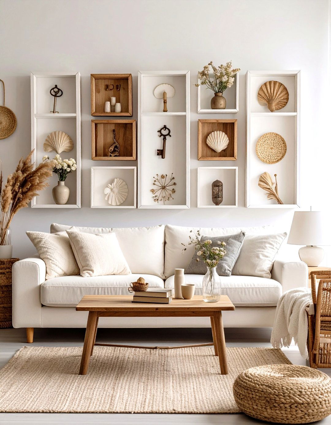 Living Room Shadow Boxes - 30 living room large wall decor ideas