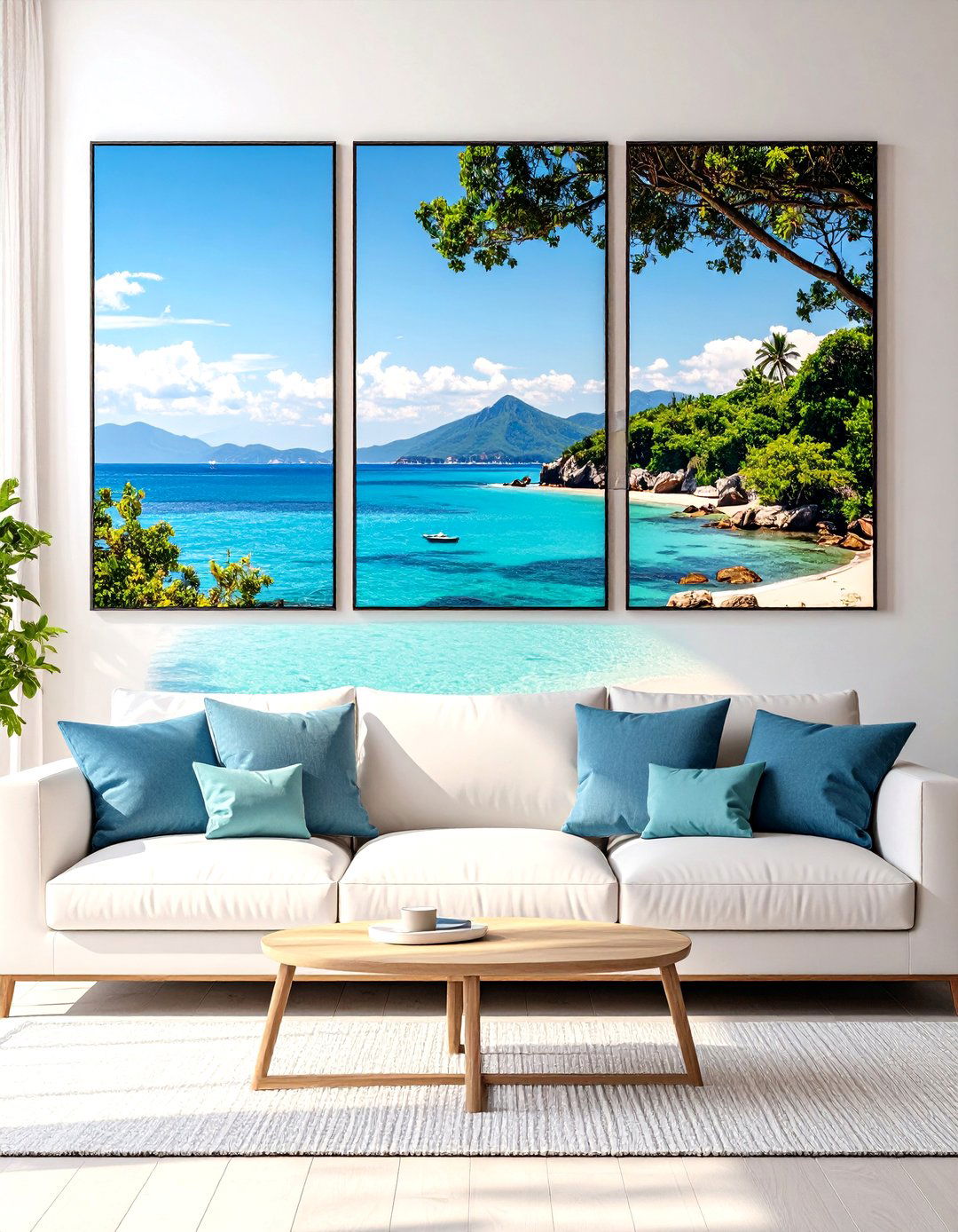 Living Room Triptych Art - 30 living room large wall decor ideas
