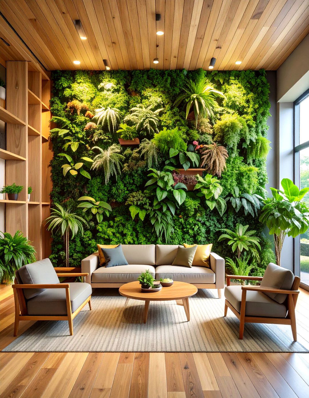 Living Room Vertical Garden - 30 living room large wall decor ideas
