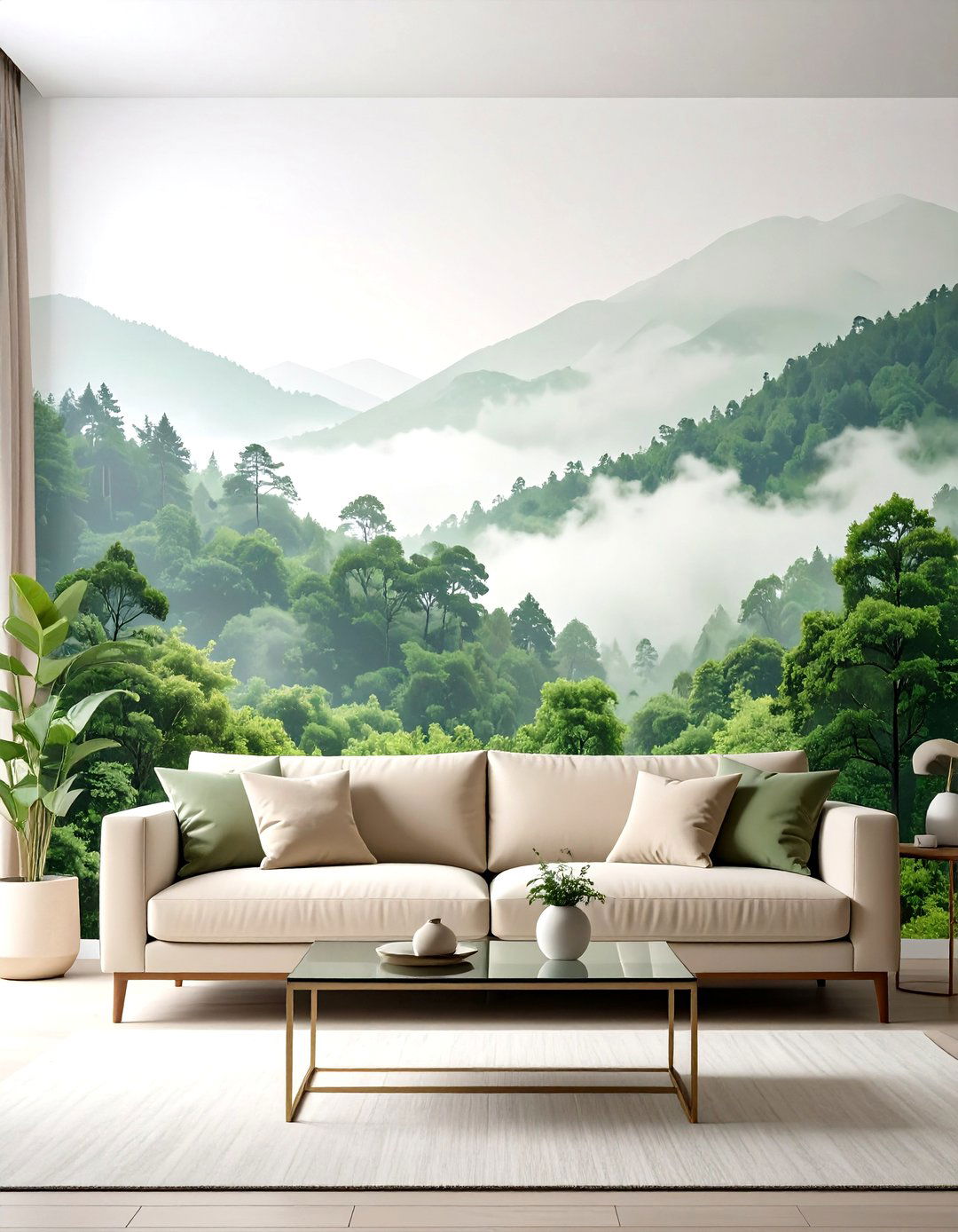 Living Room Wall Mural - 30 living room large wall decor ideas