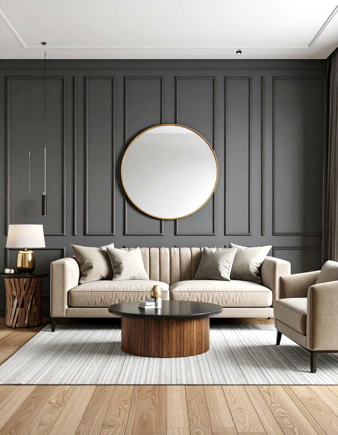 Living Room Wall Paneling - 30 living room large wall decor ideas