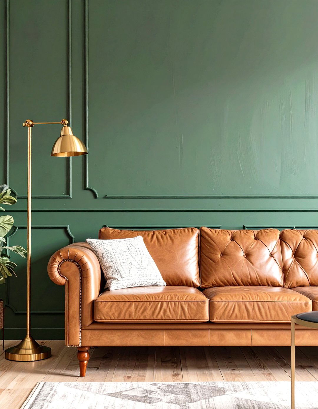 Living Room Wall with a Bold Accent Color - 30 wall ideas for living room