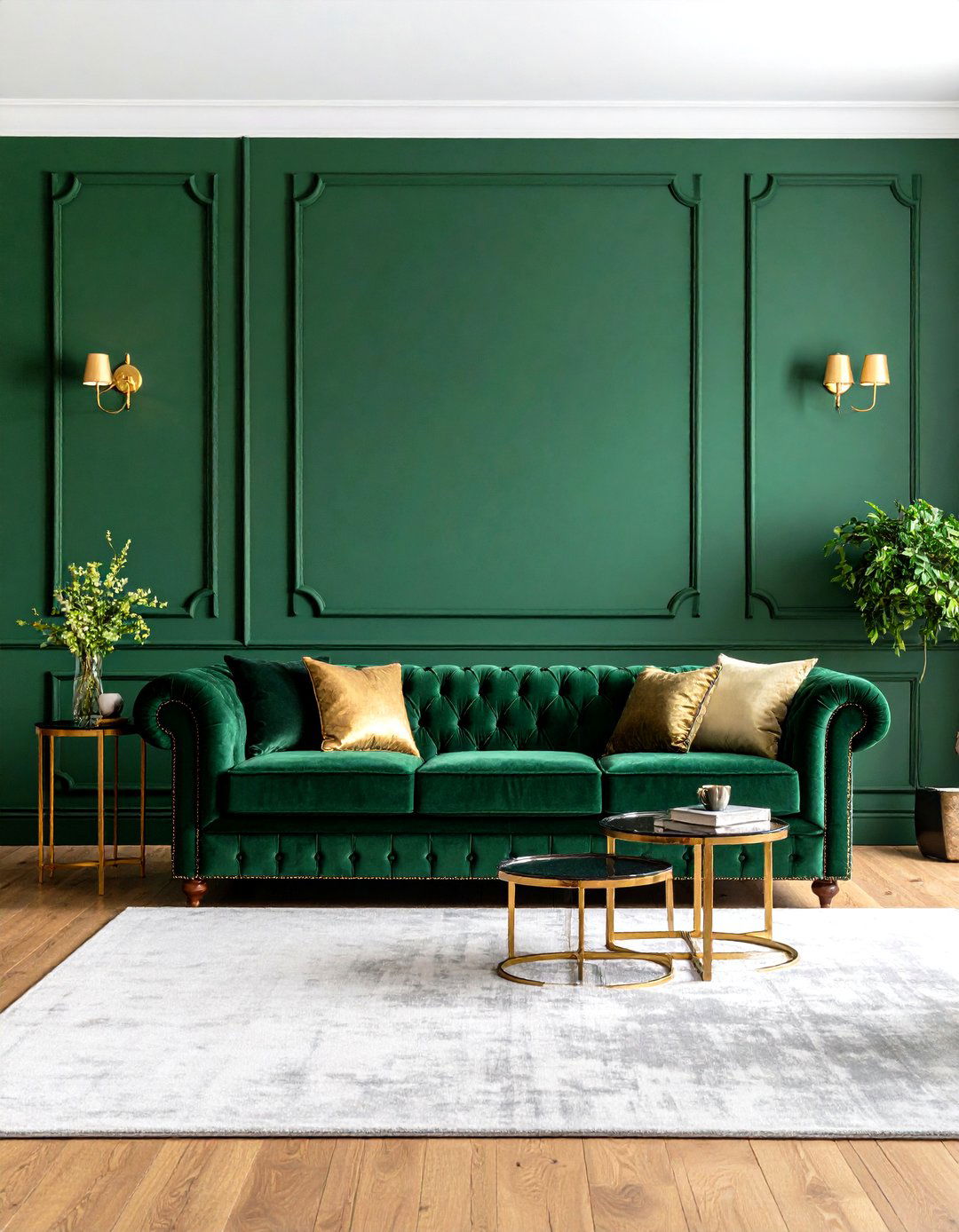 Living Room Wall with a Fabric Covering - 30 living room wall ideas