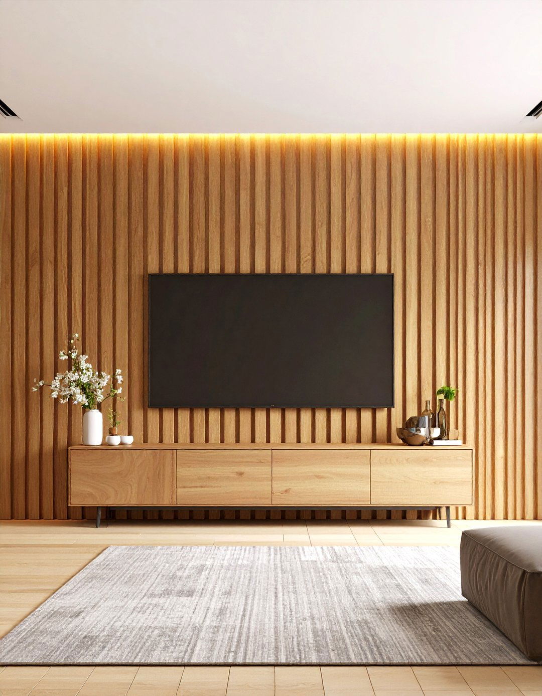 Living Room Wooden Slat Wall - 30 living room wall decor ideas modern