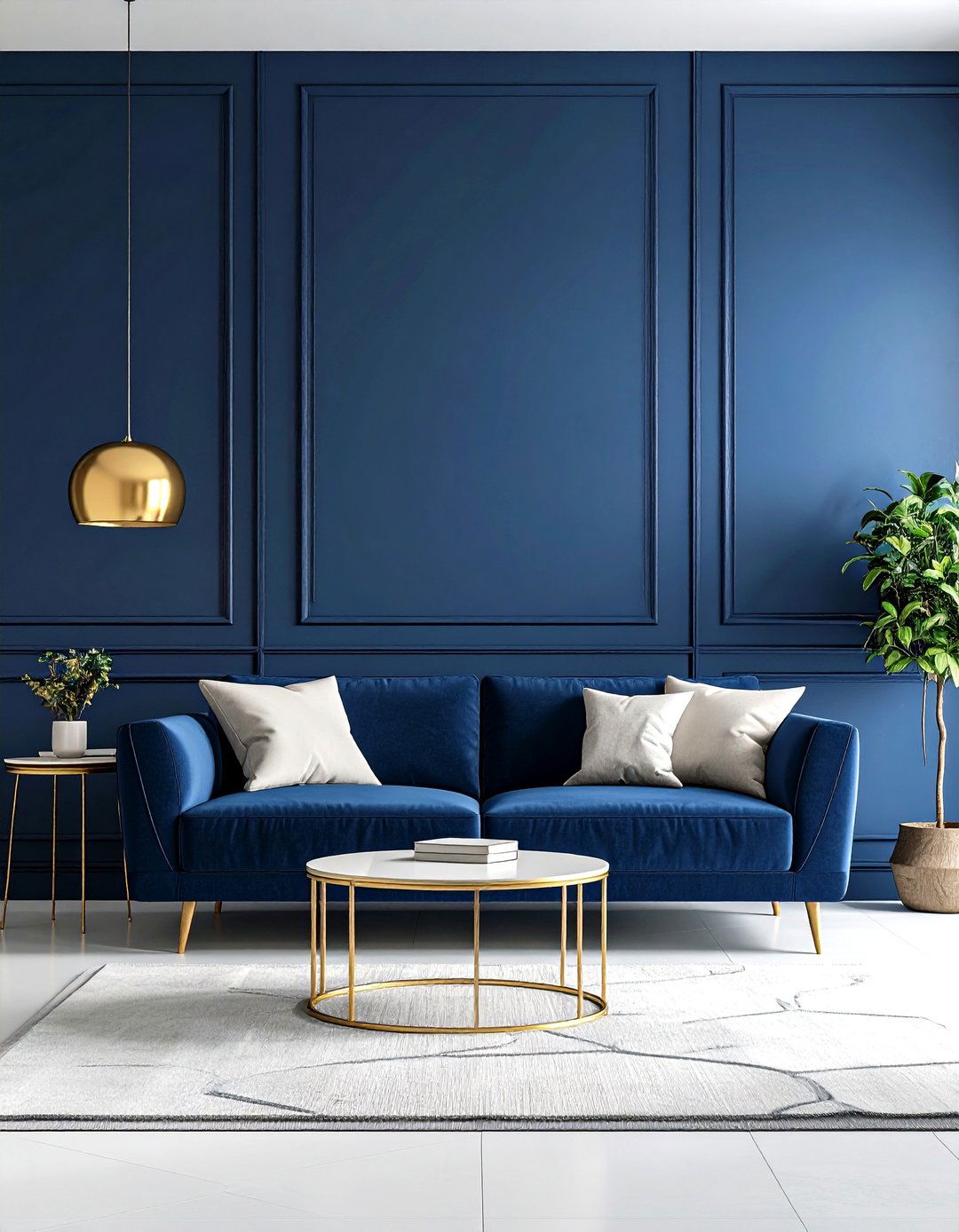 Living Room with a Bold Accent Wall - 30 popular living room ideas