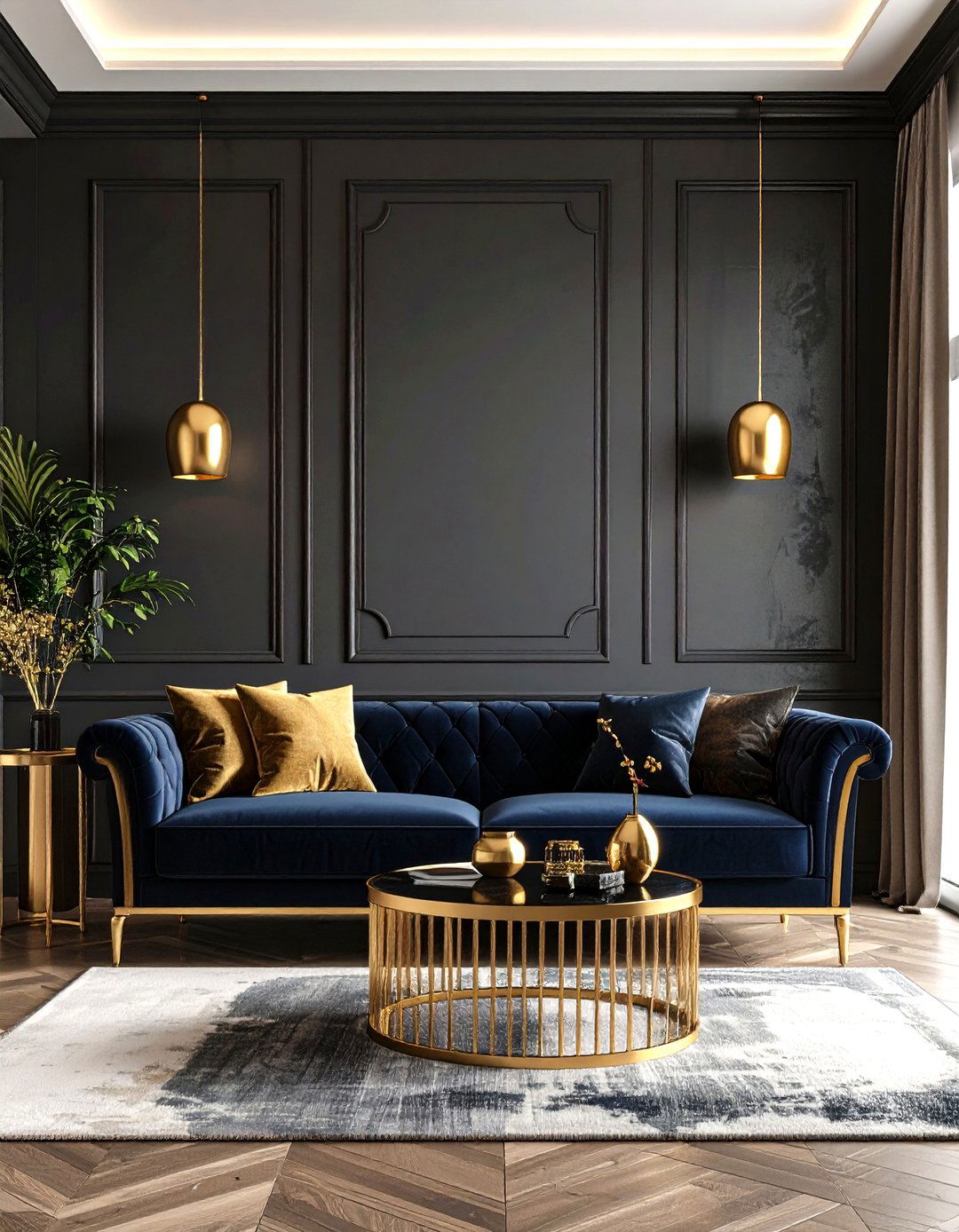 Living Room with a Dark and Moody Palette - 30 popular living room ideas