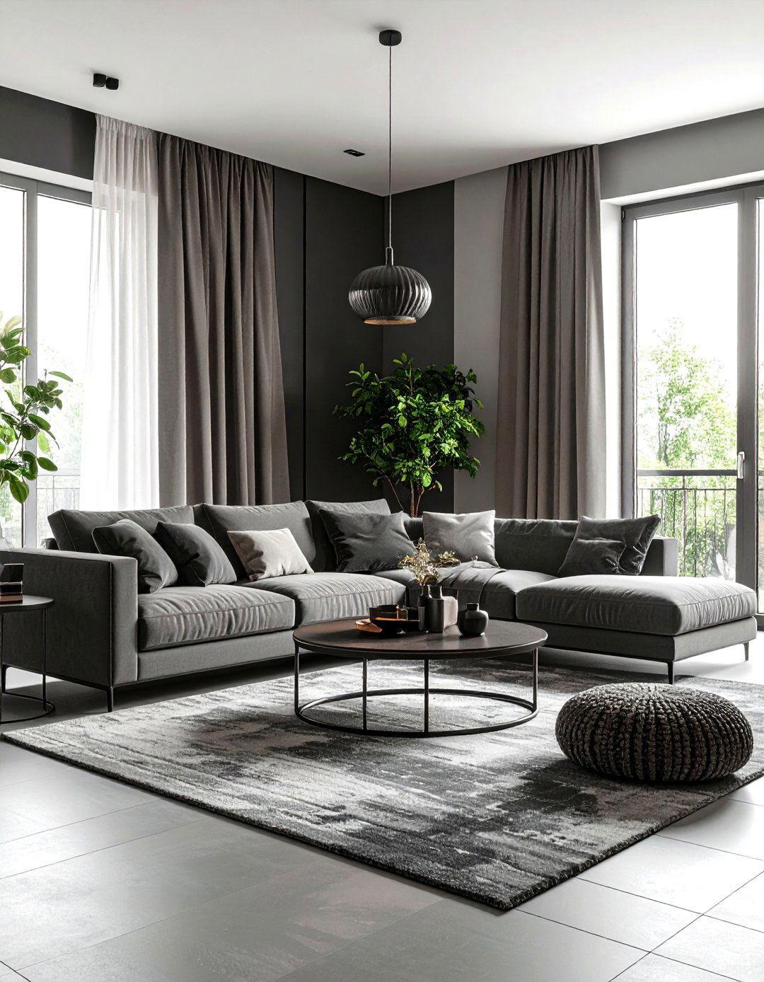Living Room with a Monochrome Color Scheme - 30 popular living room ideas