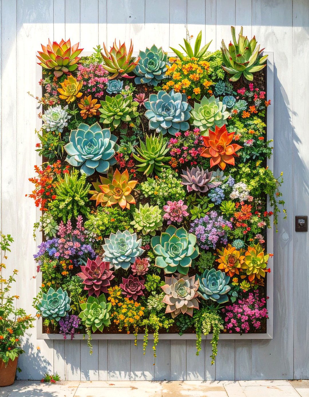 Living Succulent Wall Art - 30 small garden design ideas