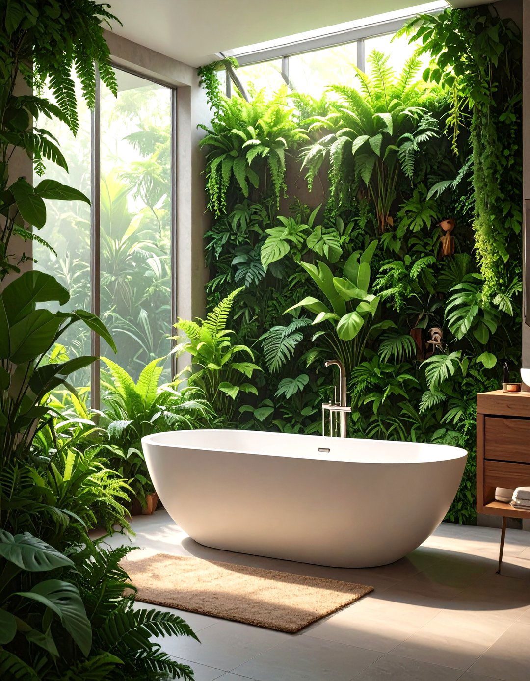 Living Wall Bathroom - 30 bathroom wall ideas
