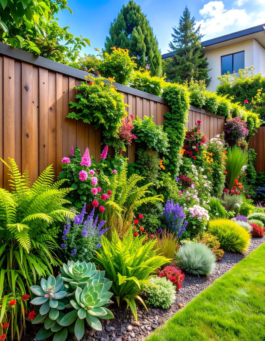Living Wall Privacy Fence - 30 fence ideas for front yard