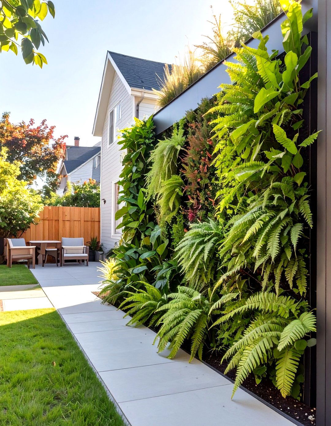 Living Wall as a Privacy Screen - 30 small backyard landscape ideas