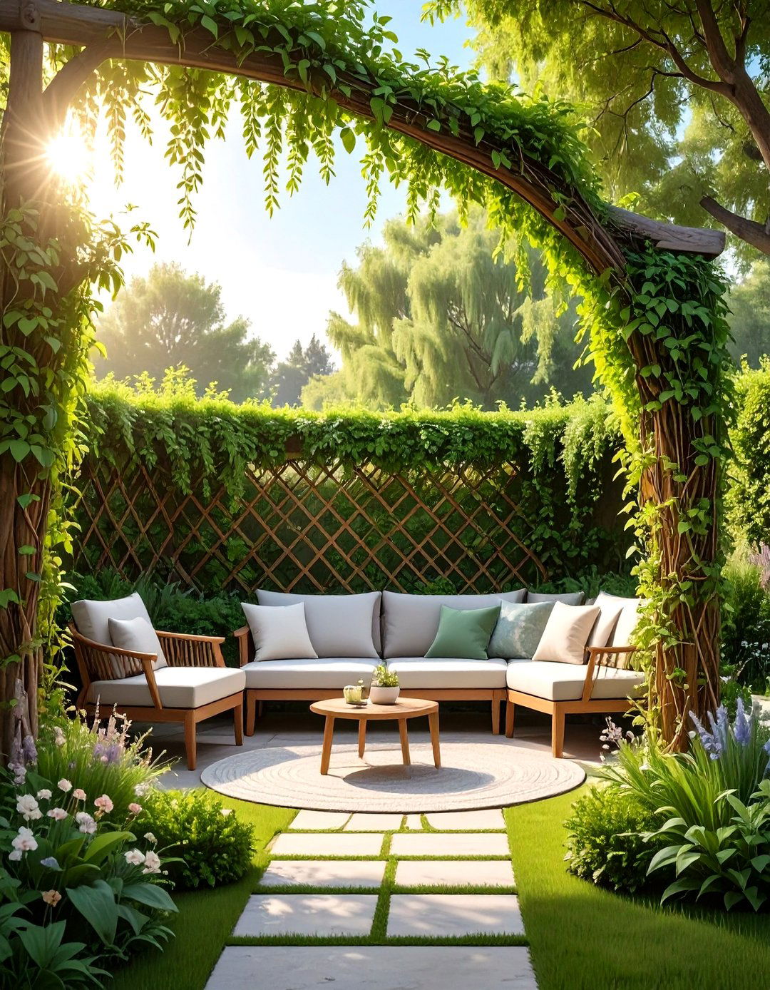 Living Willow Structure Fence - 30 small garden fence ideas