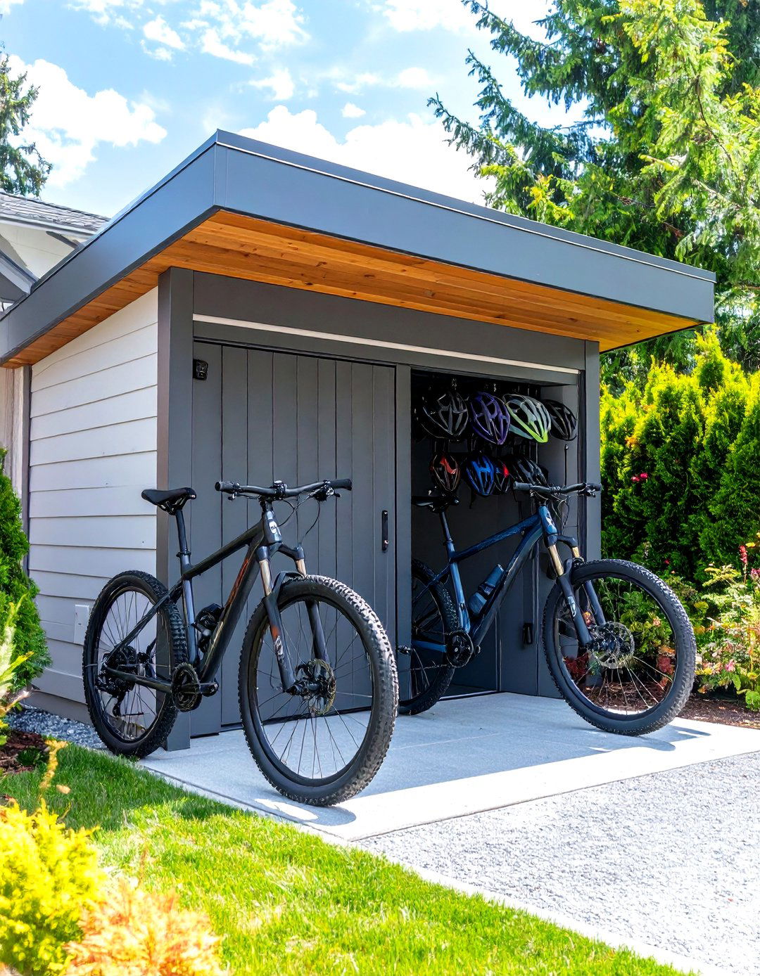 Lockable Bike Storage Shed - 30 outdoor storage ideas