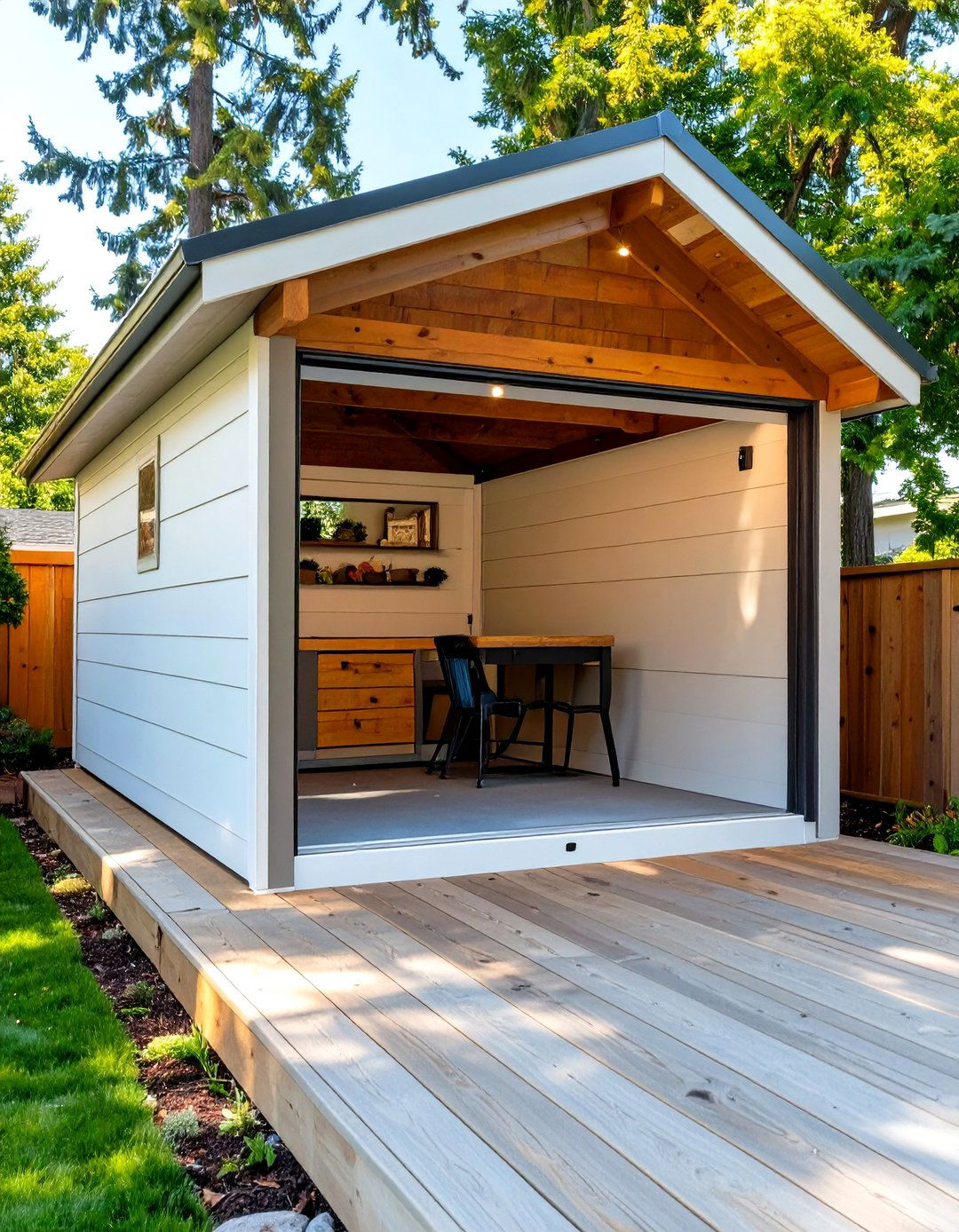 Lockable Horizontal Under Deck Shed - 30 under deck storage ideas