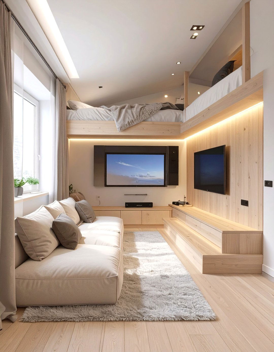 Loft Bed Small Home Theater - 30 small home theater ideas