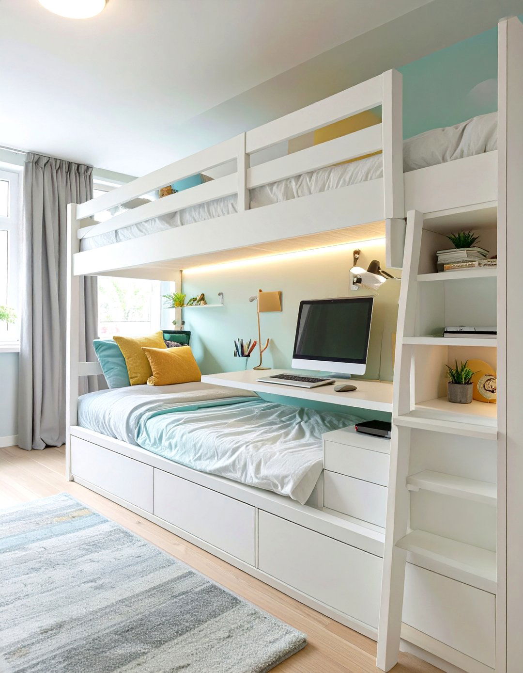 Loft Bed with Desk Small Office - 30 small office ideas for work