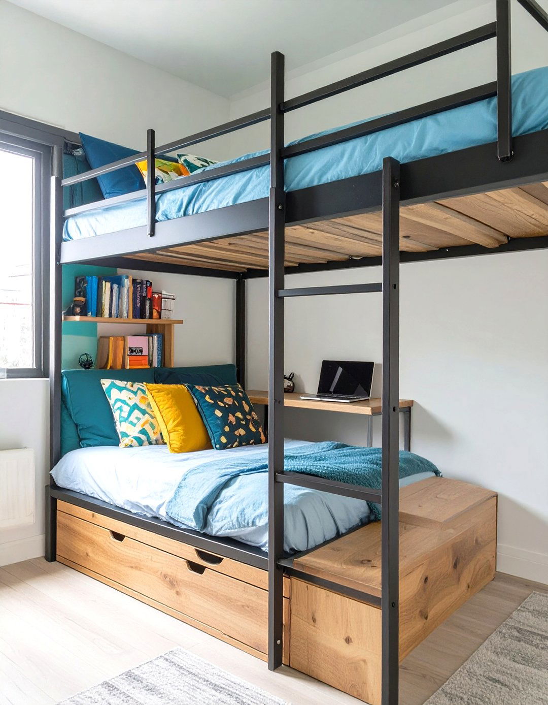 Loft Bed with Desk Teen Boy Bedroom - 30 teen boy bedroom ideas