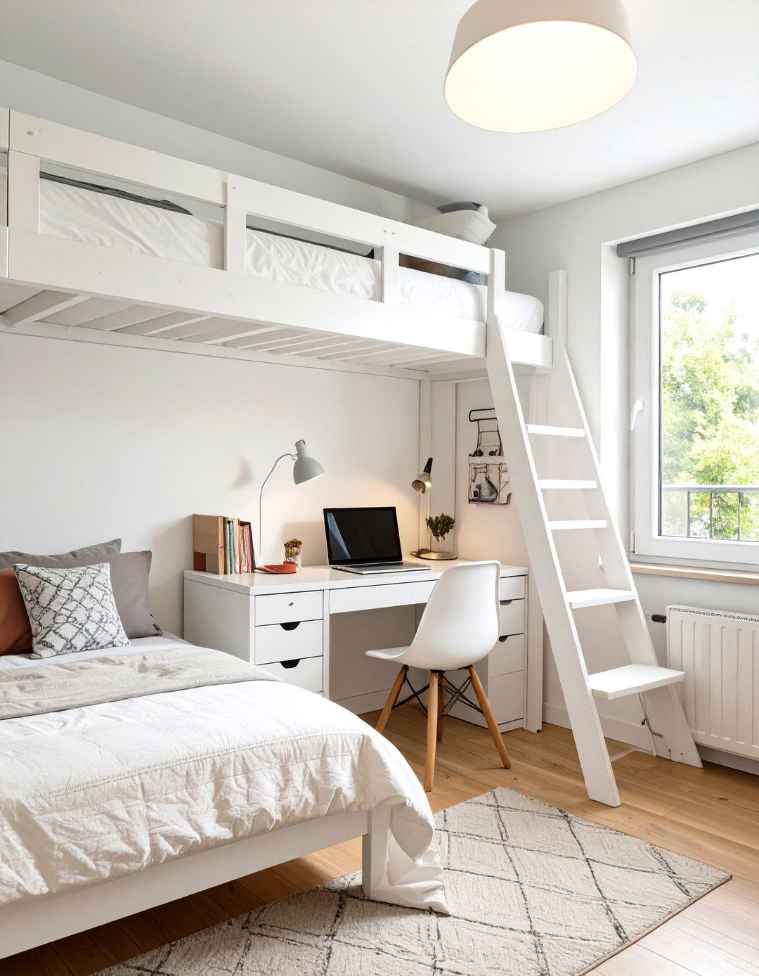 Loft Bed with Integrated Desk - 30 teenage girls bedroom ideas