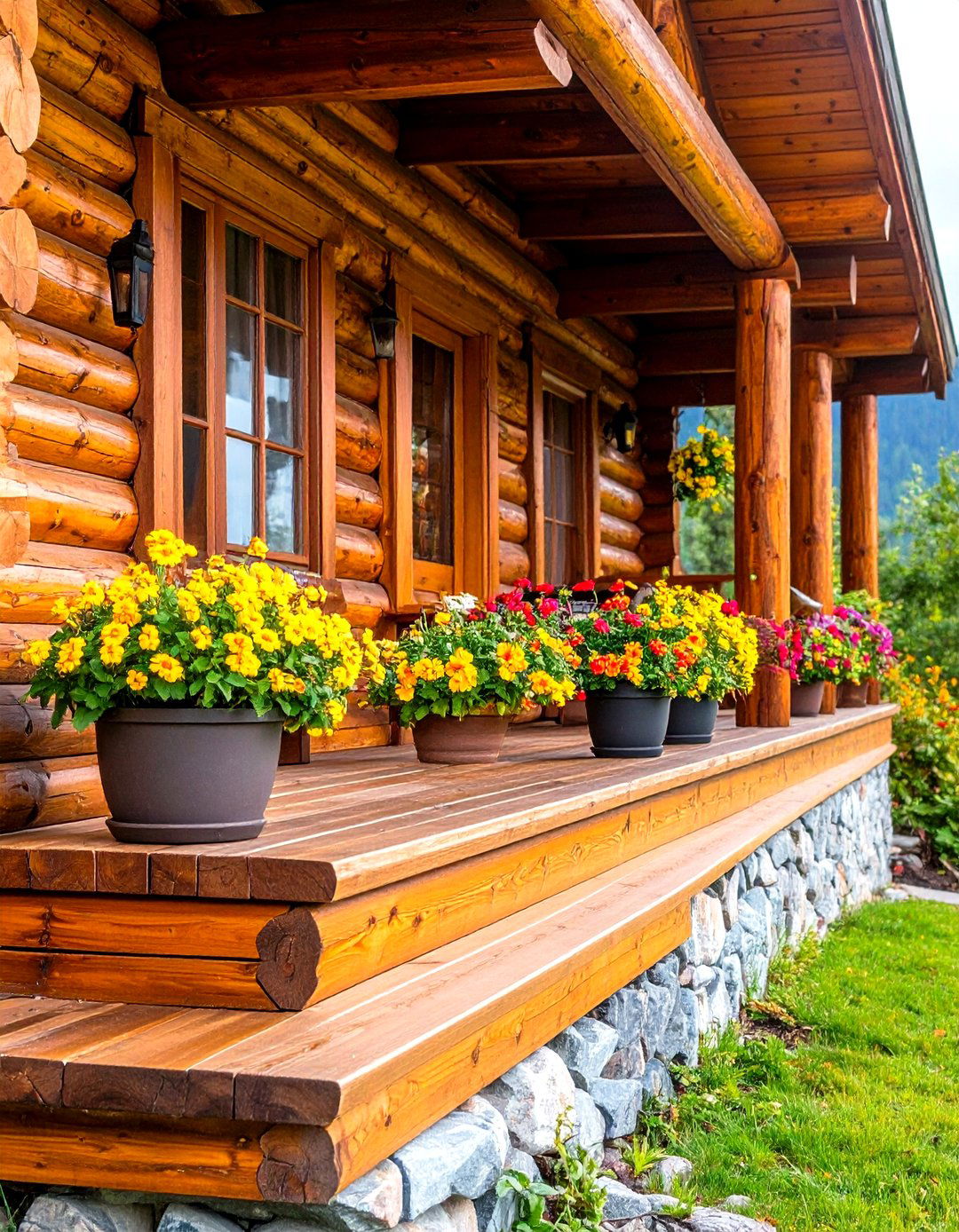 Log Cabin Style Porch Skirting - 30 porch skirting deck skirting ideas