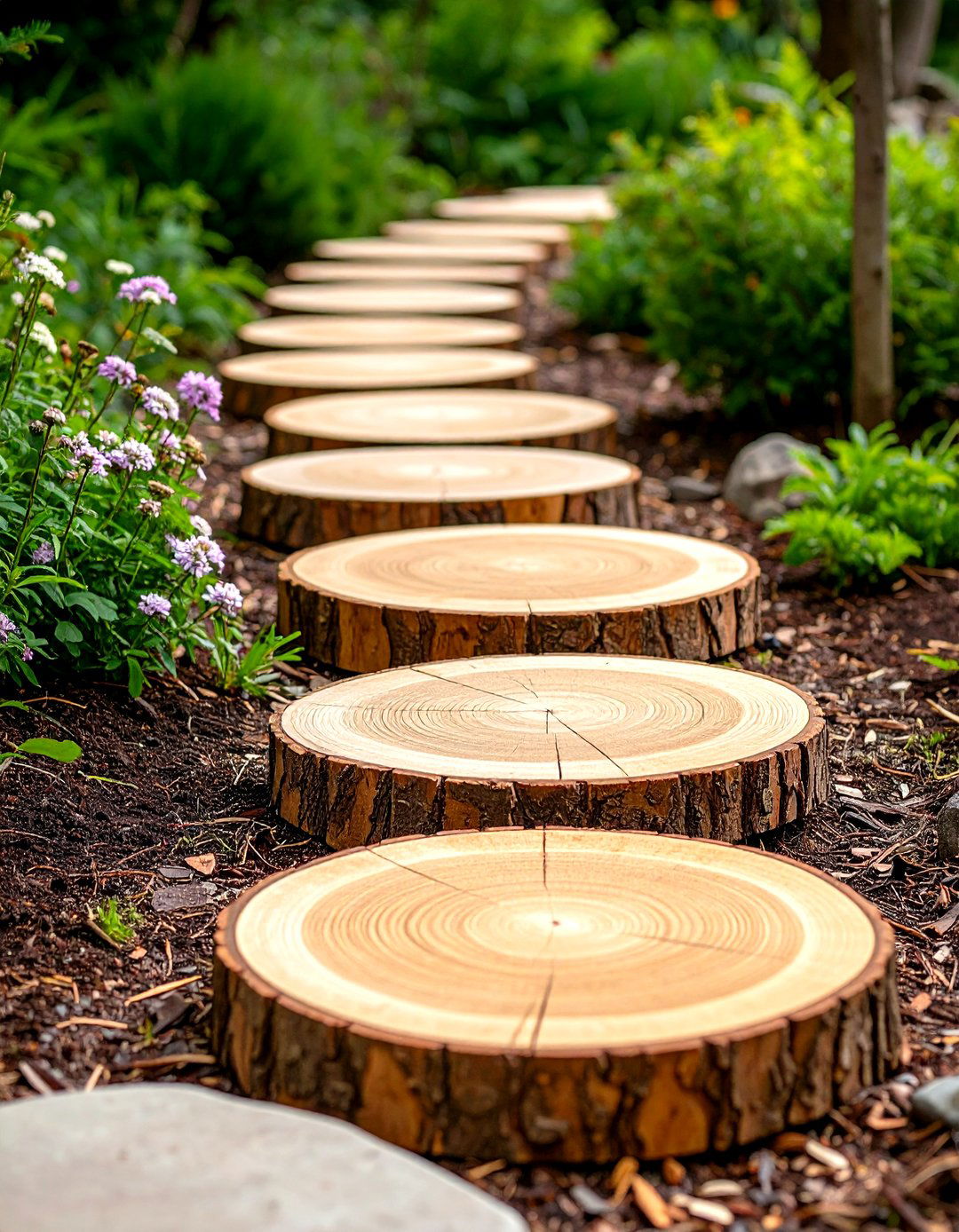 Log Slice Outdoor Steps - 30 outdoor steps ideas