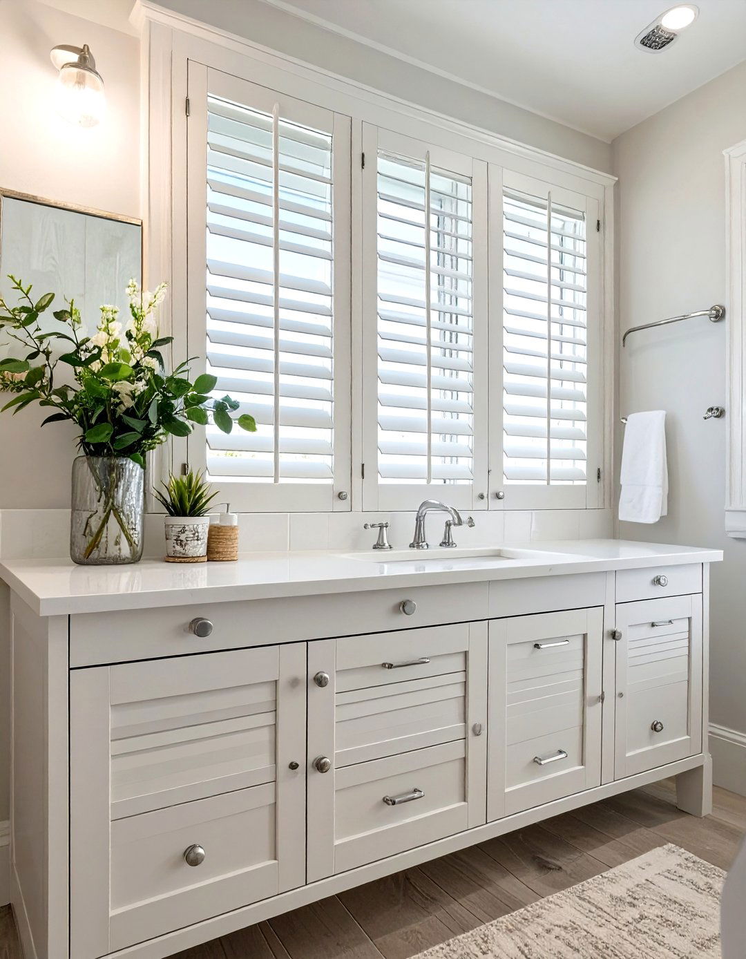 Louvered Door Bathroom Cabinet - 30 bathroom storage cabinet ideas