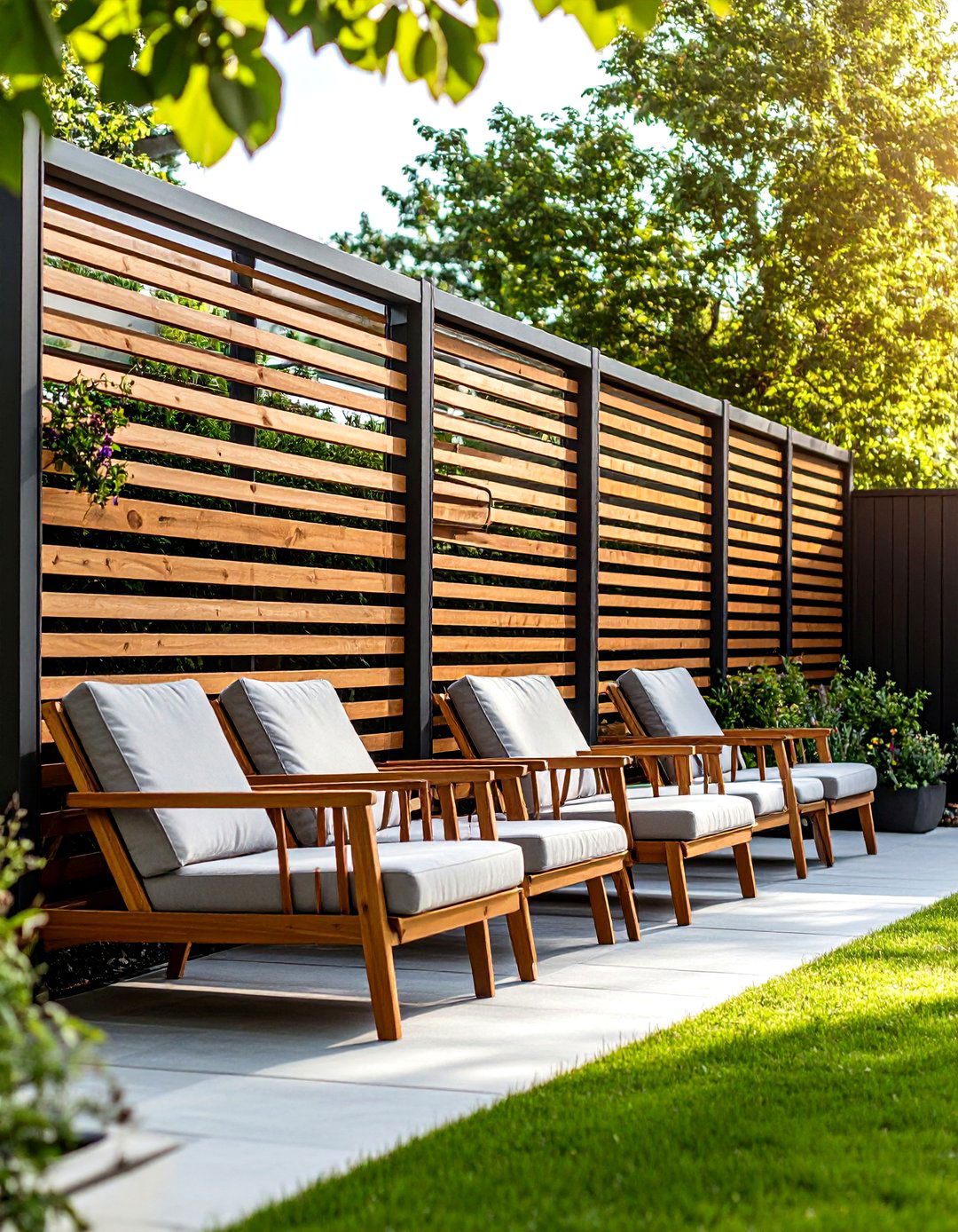 Louvered Panel Garden Fencing - 30 garden fencing ideas