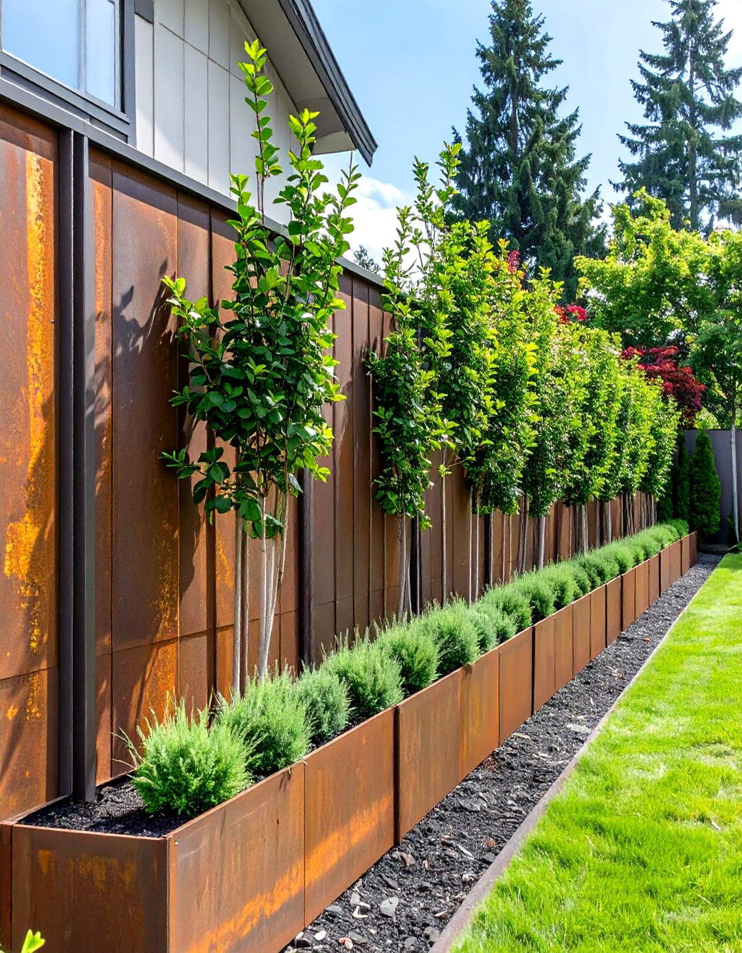 Louvered Privacy Fence - 30 tall backyard privacy ideas