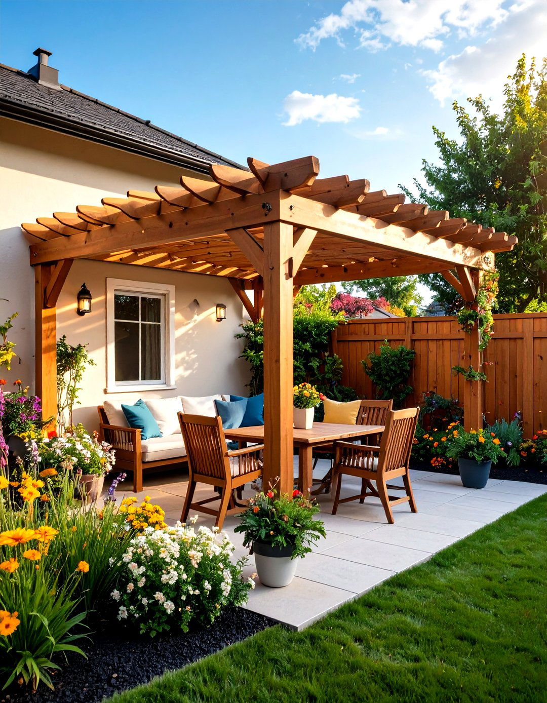 Louvered Roof Pergola for Adjustable Shade - 30 patio pergola ideas